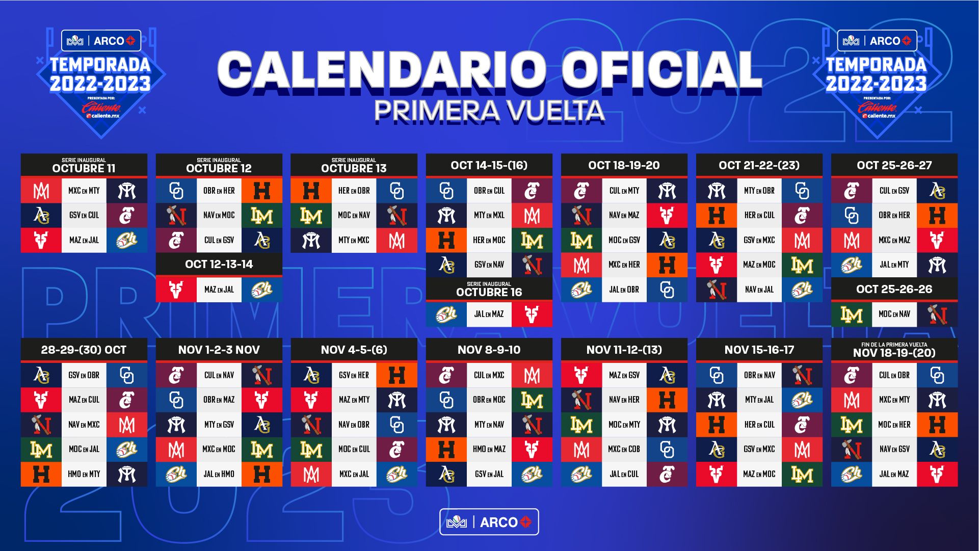 [High Resolution] Calendario Liga Mx Apertura 2023