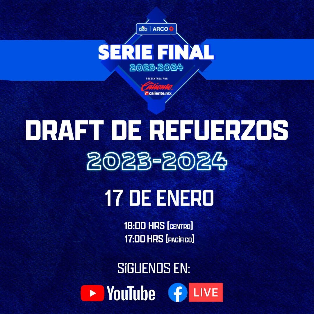 Draft Refuerzos Serie Final - Serie Final de Liga Arco Mexicana del Pacífico se adelanta para el sábado