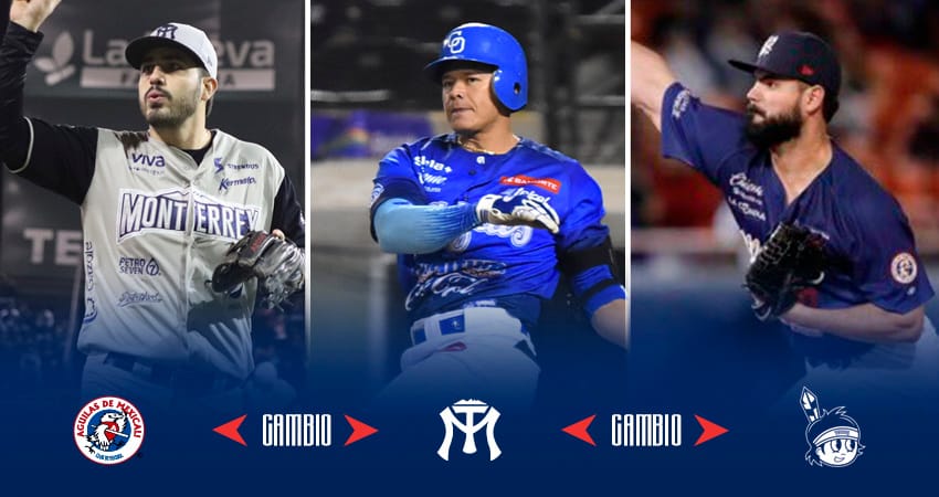 ÁGUILAS, SULTANES Y YAQUIS REALIZAN CAMBIO DE JUGADORES