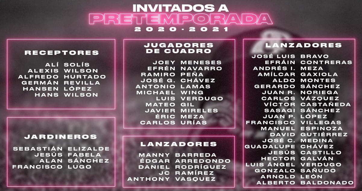 TOMATEROS ANUNCIA LISTA DE INVITADOS A PRETEMPORADA