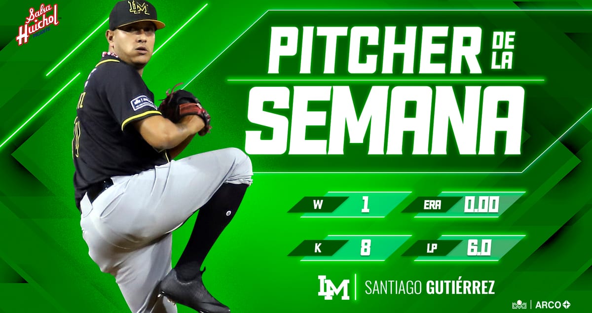 SANTIAGO GUTIÉRREZ, PITCHER DE LA SEMANA EN LA LIGA ARCO