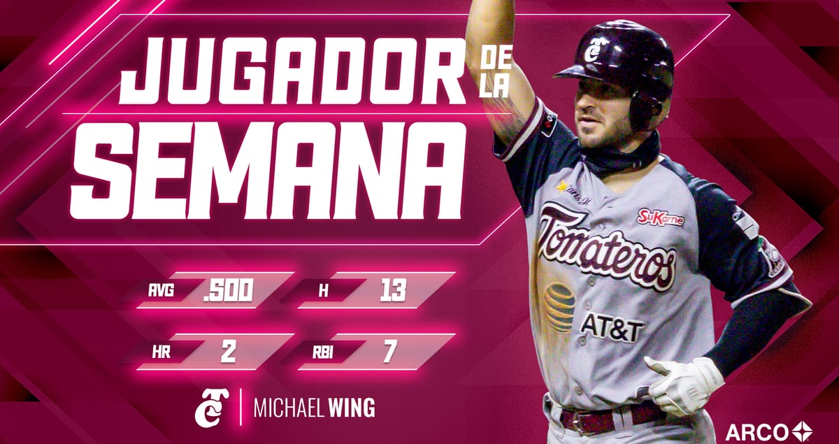 MICHAEL WING NOMBRADO JUGADOR DE LA SEMANA EN LA LIGA ARCO MEXICANA DEL PACÍFICO