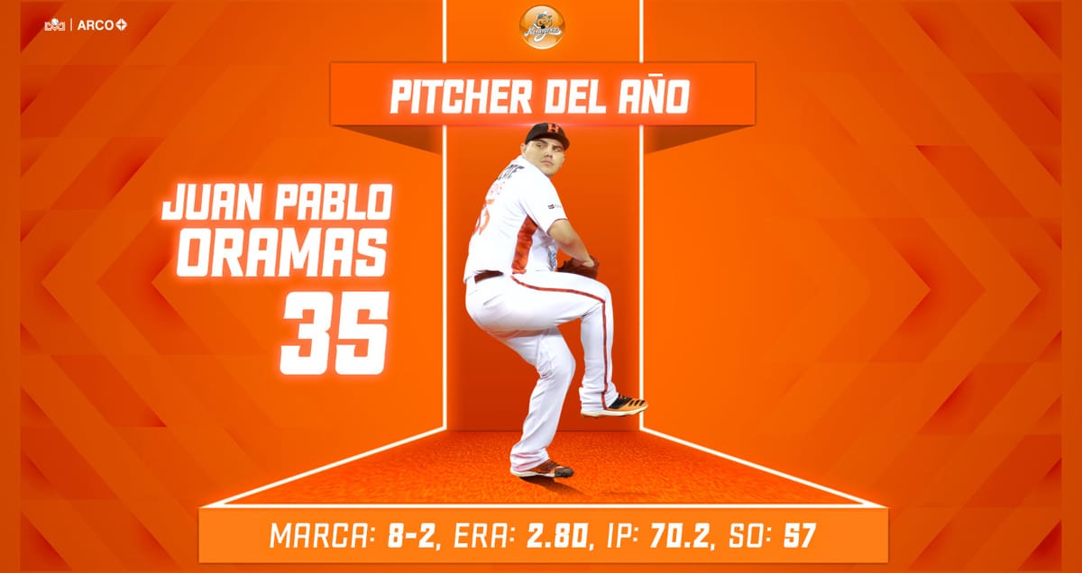 JUAN PABLO ORAMAS ES EL PITCHER DEL AÑO EN LA LIGA ARCO MEXICANA DEL PACÍFICO