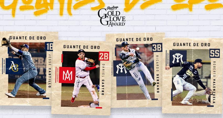 CASTILLO, CASTRO, SERRANO Y VALENZUELA SON GUANTES DE ORO EN INFIELD