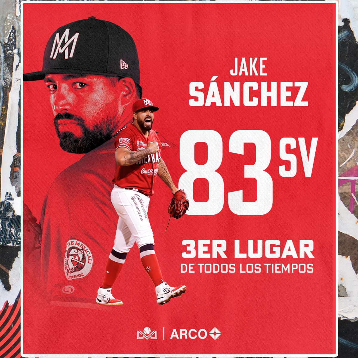 JAKE SÁNCHEZ LOGRA SU SALVAMENTO 83 PARA OCUPAR EL TERCER LUGAR DE HISTÓRICOS EN LA LIGA ARCO