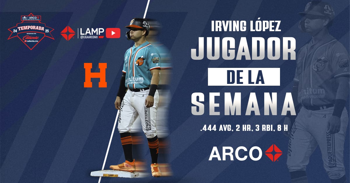 Irving López de Naranjeros nombrado Jugador de la Semana