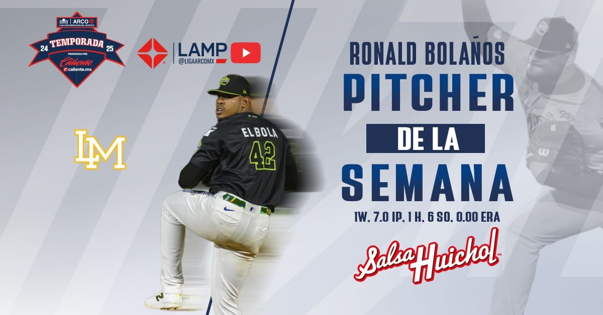 Ronald Bolaños es el Pitcher de la Semana