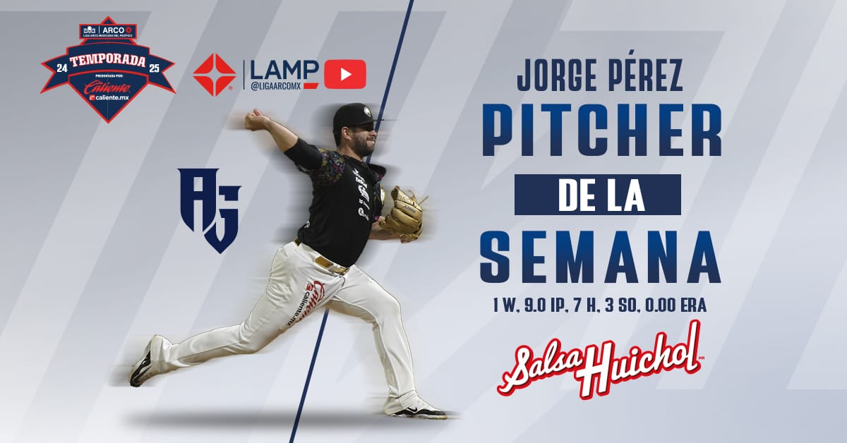 Jorge Pérez es el Pitcher de la Semana