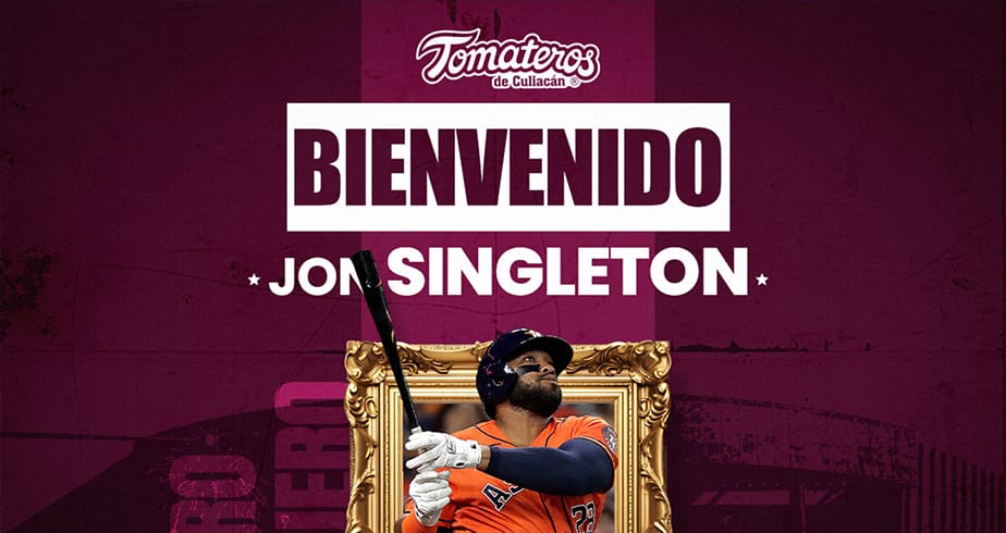 El poder de Jon Singleton estará con Tomateros