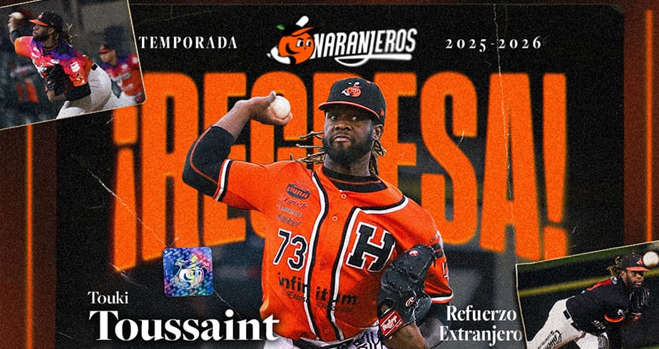 El lanzador ligamayorista Touki Toussaint volverá a Naranjeros