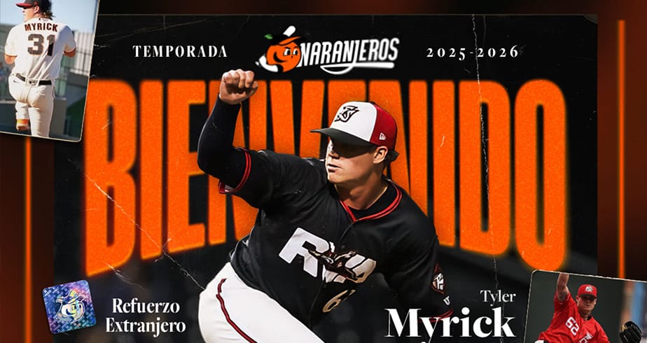 Tyler Myrick formará parte del staff de pitcheo de Naranjeros