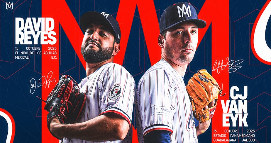 David Reyes y CJ Van Eyk serán los abridores en los duelos inaugurales para los Águilas
