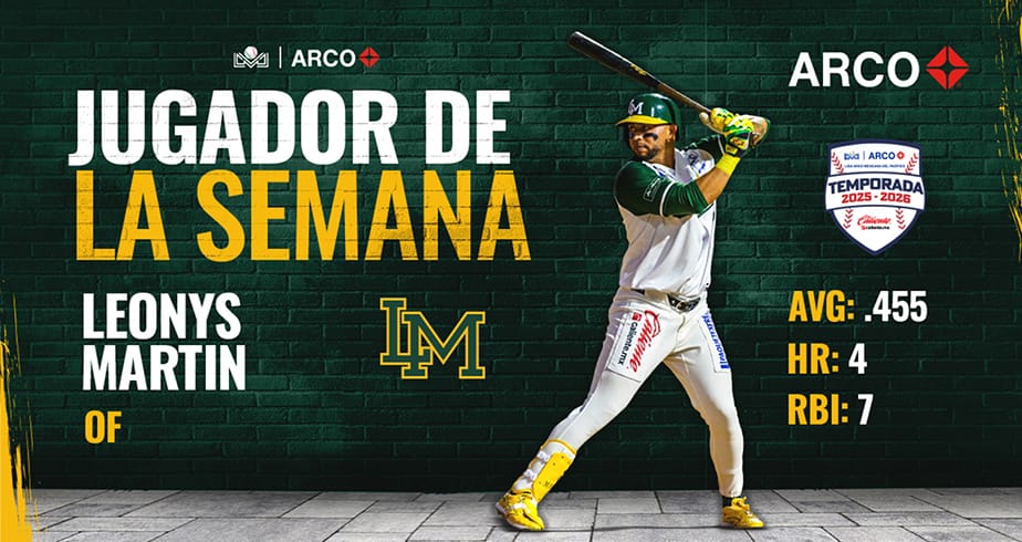 Leonys Martin pega 4 homeruns y gana el premio a Jugador de la Semana