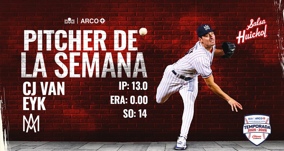CJ Van Eyk estuvo intratable en la lomita de los Águilas y es el Pitcher de la Semana