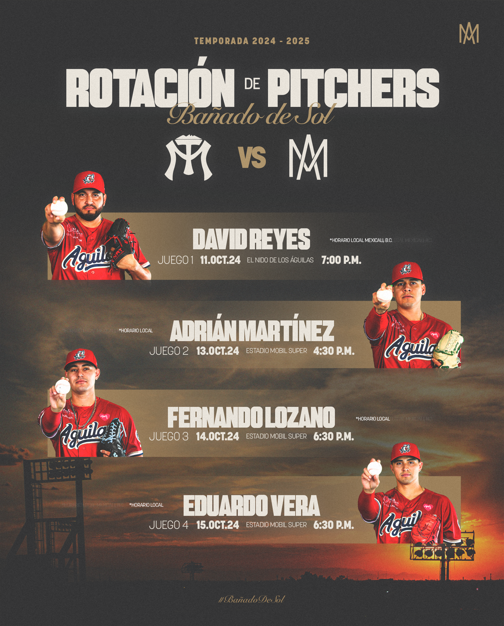 David Reyes y Adrián Martínez encabezan rotación emplumada