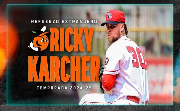 Ricky Karcher será uno de los nuevos lanzadores de los campeones Naranjeros