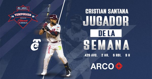 De nueva cuenta: Cristian Santana es el Jugador de la Semana en la Liga ARCO