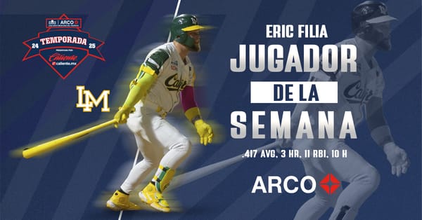 Eric Filia fue el mejor Jugador de la Semana 4 en la LAMP