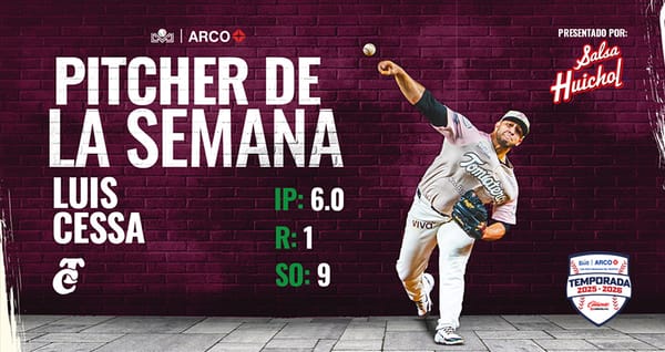 Luis Cessa es el Pitcher de la Semana 1 en la LAMP