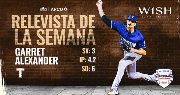Tres salvamentos para Garret Alexander y gana el Relevista de la Semana