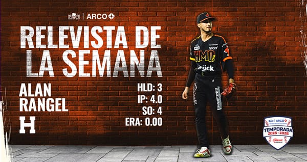 Alan Rangel mostró su calidad para ganar el premio a Relevista de la Semana