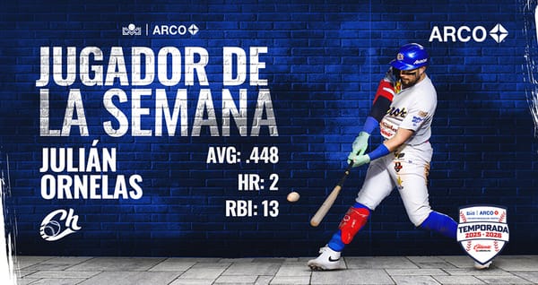 Julián Ornelas encabezó ofensiva de Charros y gana el Premio a Jugador de la Semana